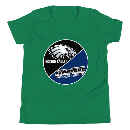 Performance | Youth T-Shirt | Edison Eagles/CWA Wrestling | Badge Logo