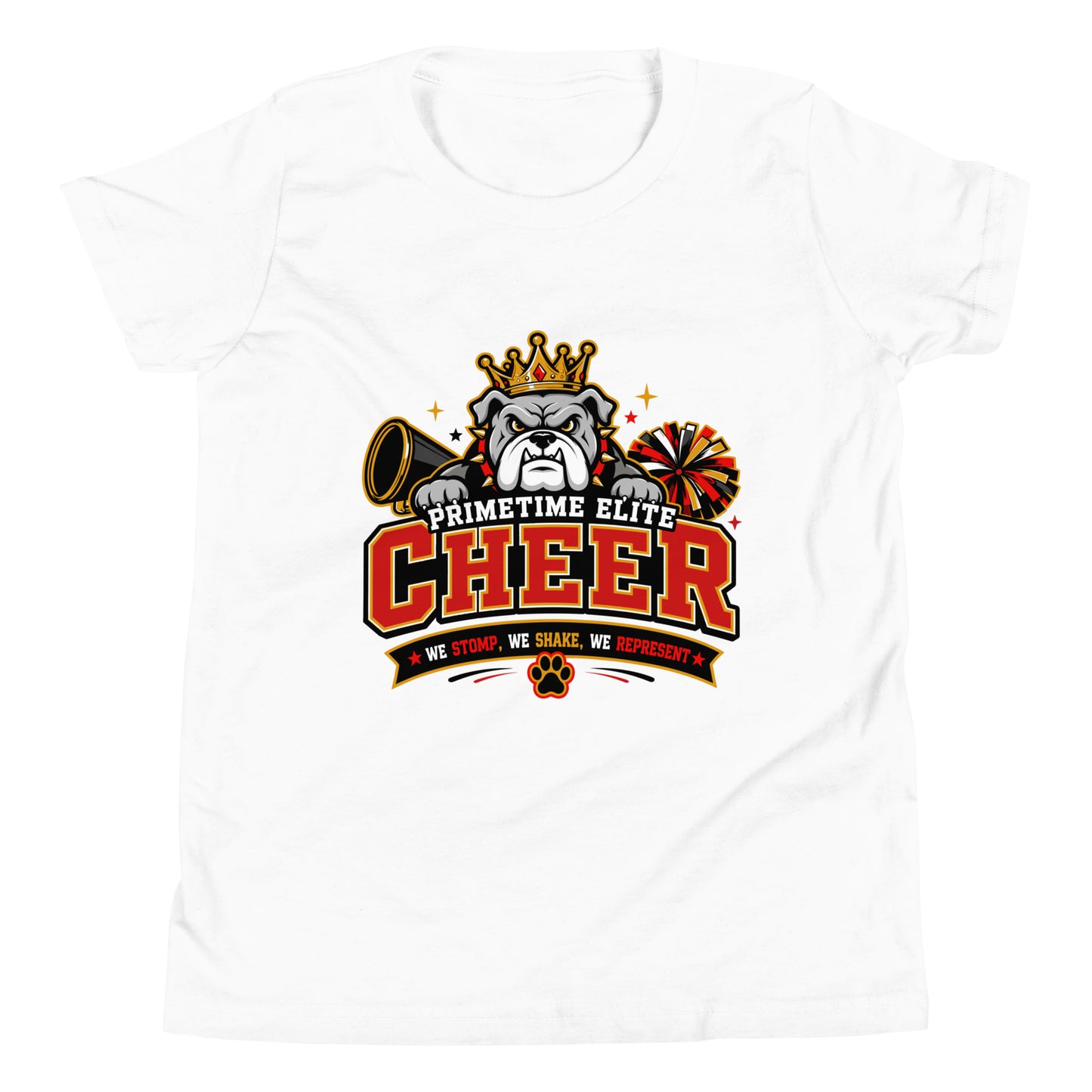 Performance | Youth T-Shirt | PTE Bulldog Cheer | Crest Logo