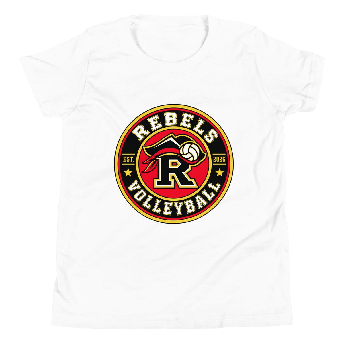 Performance | Youth T-Shirt | Rebels Volleyball Club | Badge Logo