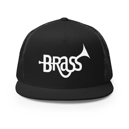 Performance | 5 Panel Trucker Cap | Brass Inc. | Script Logo