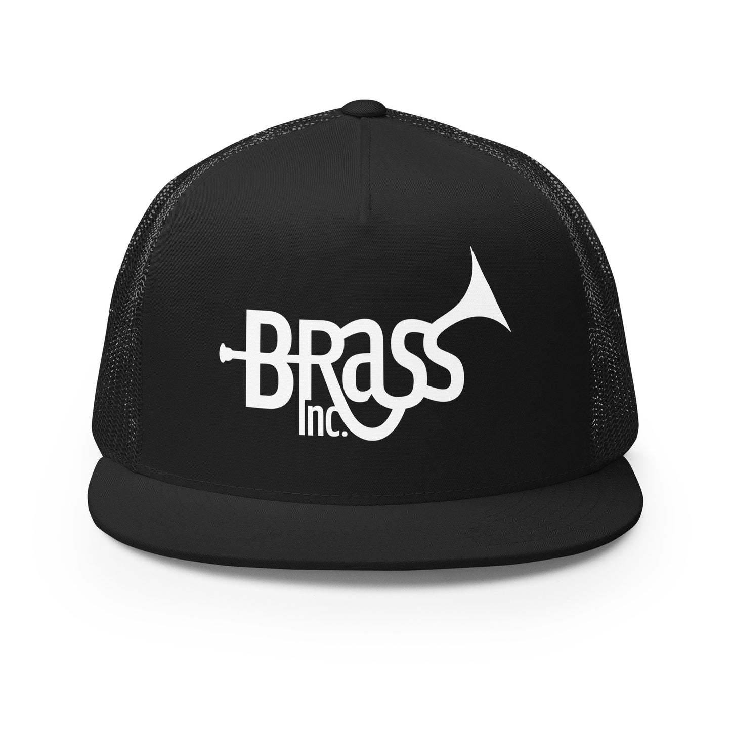 Performance | 5 Panel Trucker Cap | Brass Inc. | Modern Script Logo