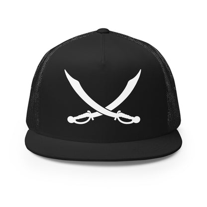 Performance | 5 Panel Trucker Cap | Belton Youth Football Pirates | Crest Logo
