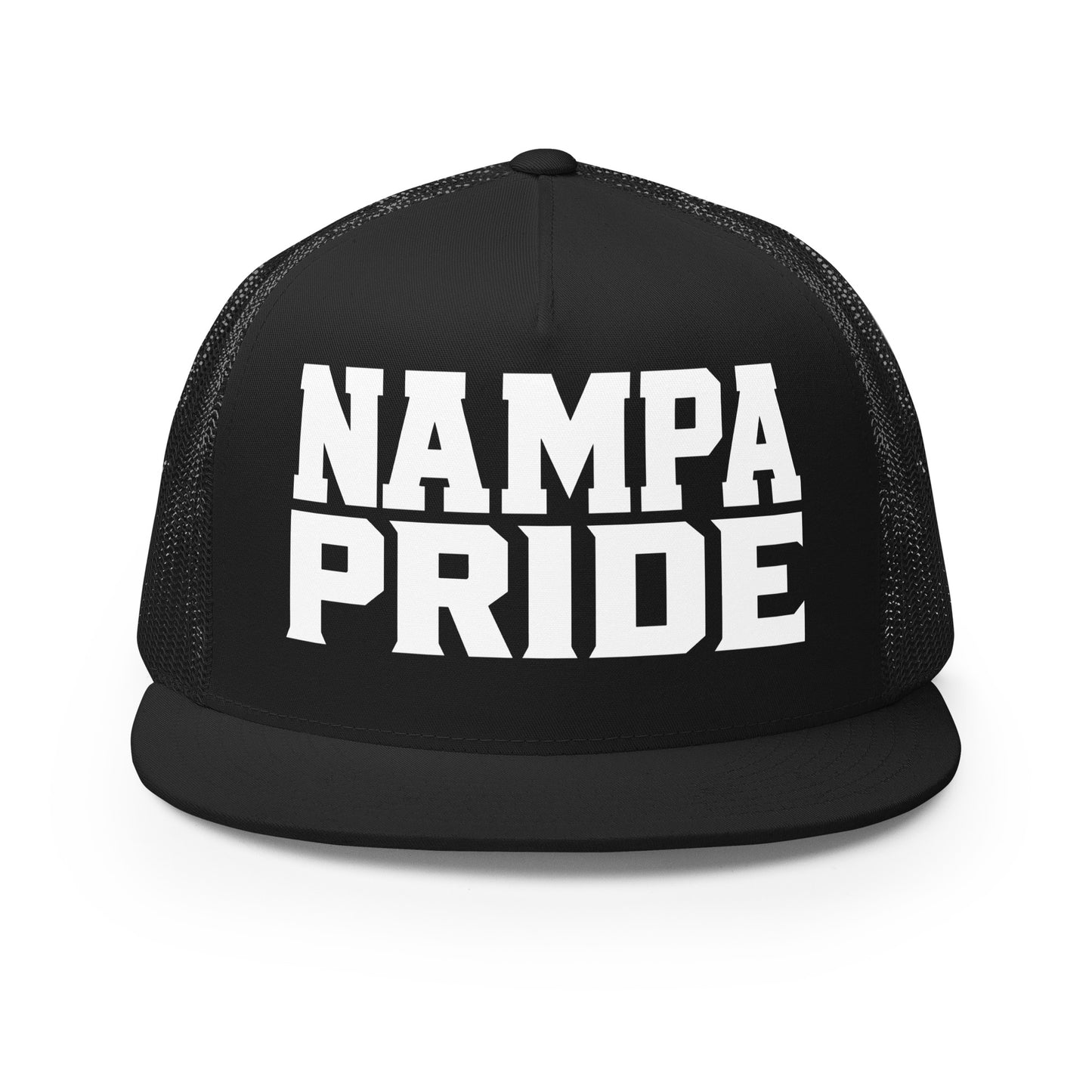 Performance | 5 Panel Trucker Cap | Nampa Pride | Letter Mark Logo