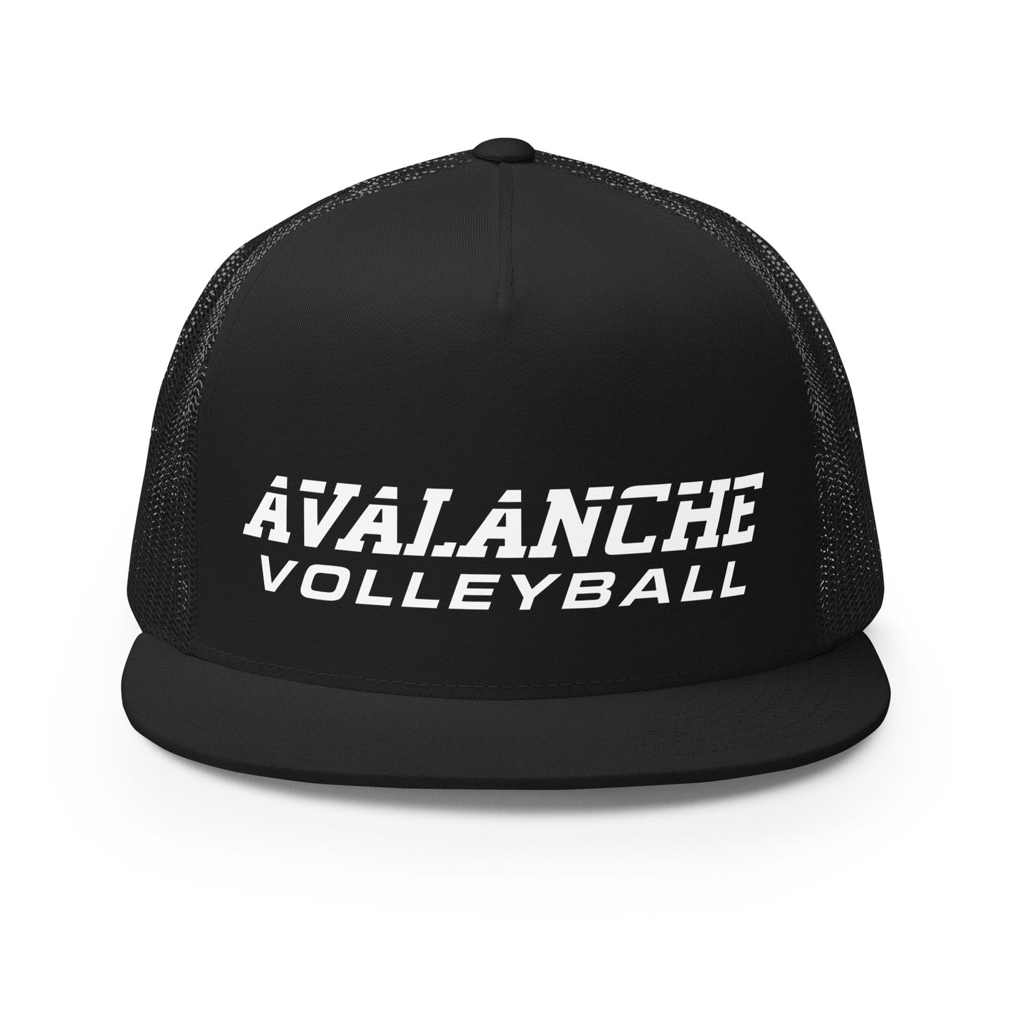 Performance | 5 Panel Trucker Cap | Avalanche Volleyball Club | Modern Script Logo
