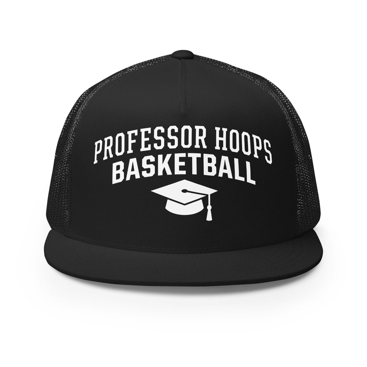 Performance | 5 Panel Trucker Cap | Professor Hoops Basketball | Modern Script Logo