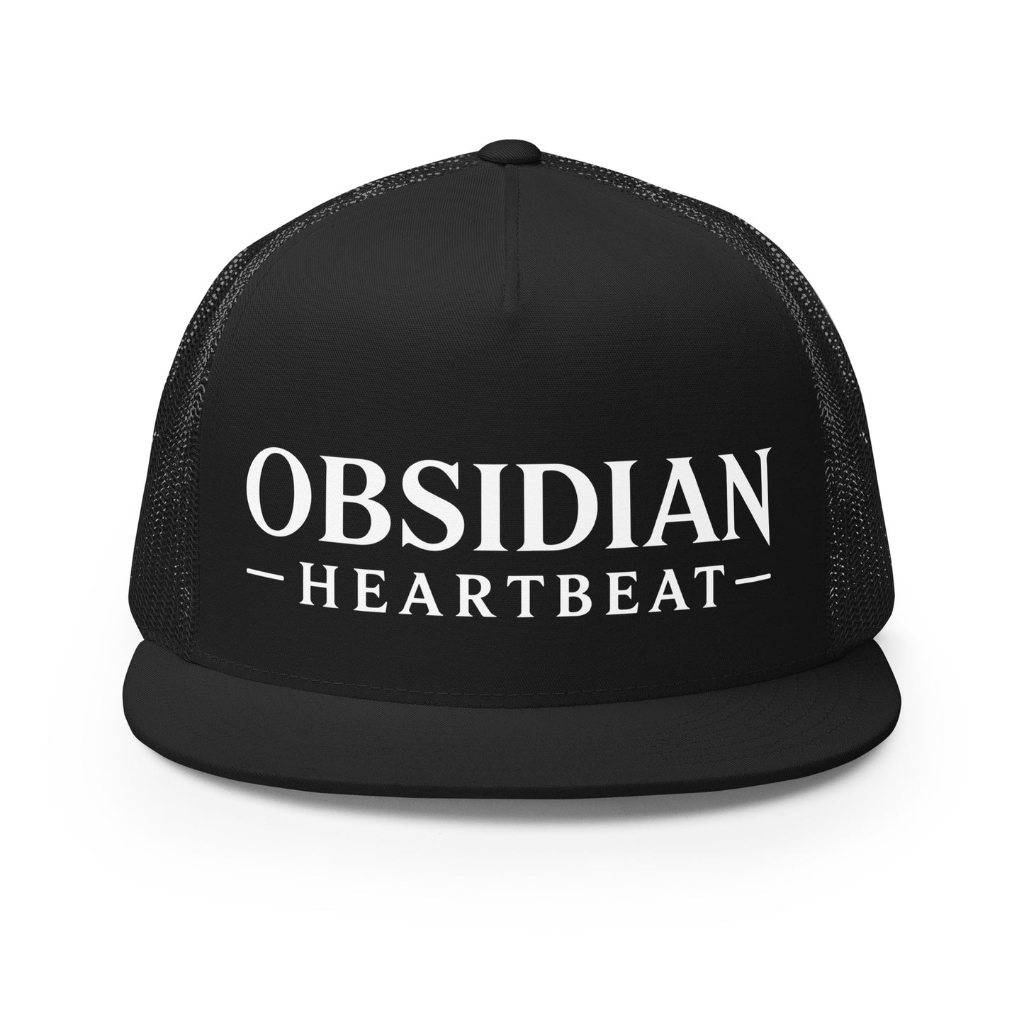 Performance | 5 Panel Trucker Cap | Obsidian Heartbeat | Pulse Athletics Logo