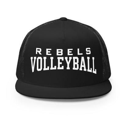 Performance | 5 Panel Trucker Cap | Rebels Volleyball Club | Modern Script Logo