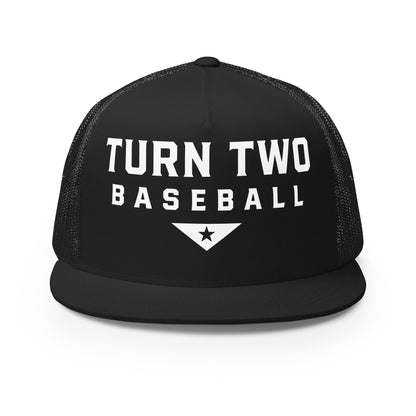 Performance | 5 Panel Trucker Cap | Texas Turn Two Baseball | Modern Script Logo