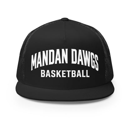 Performance | 5 Panel Trucker Cap | Mandan Dawgs Basketball | Crest Logo