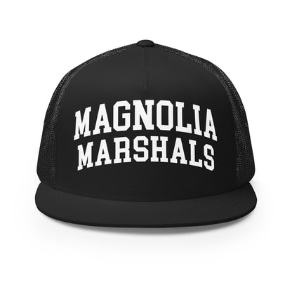 Performance | 5 Panel Trucker Cap | Pink Magnolias Dance | Crest Logo