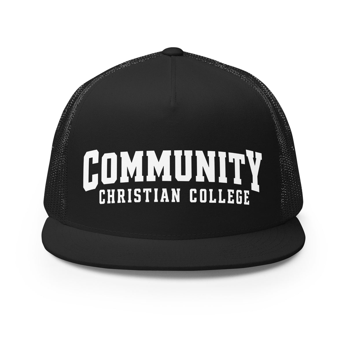 Performance | 5 Panel Trucker Cap | Community Christian College | Vanguard Athletic Logo