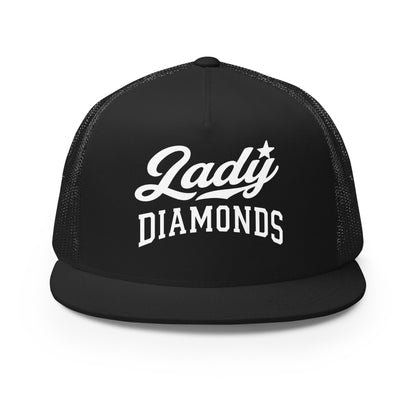 Performance | 5 Panel Trucker Cap | Lady Diamonds | Crest Logo