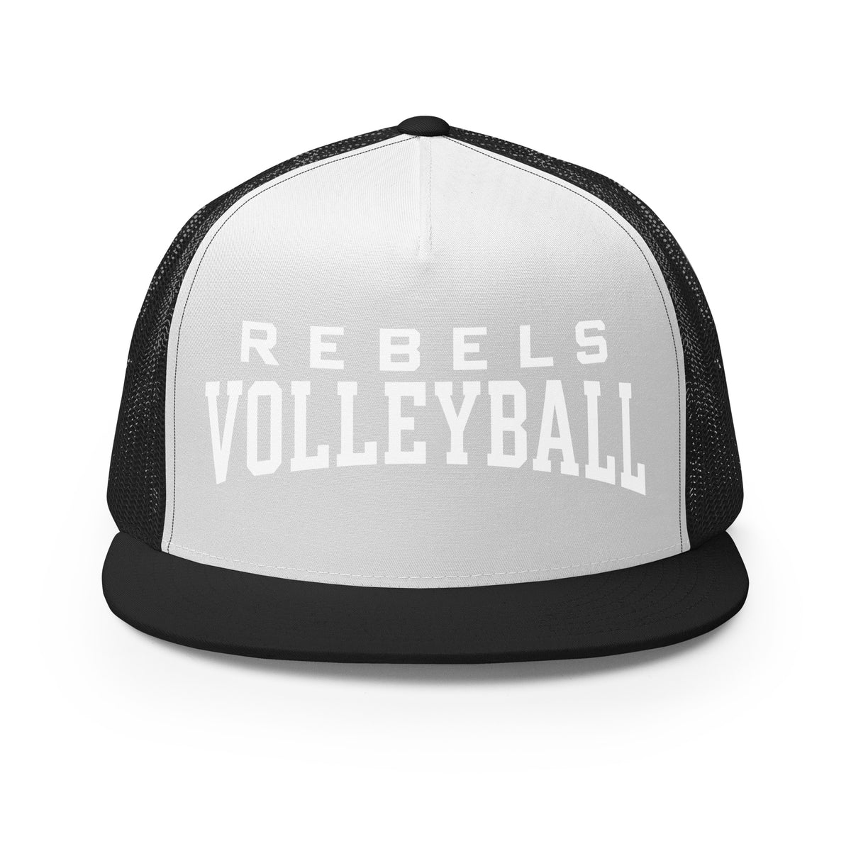 Performance | 5 Panel Trucker Cap | Rebels Volleyball Club | Modern Script Logo