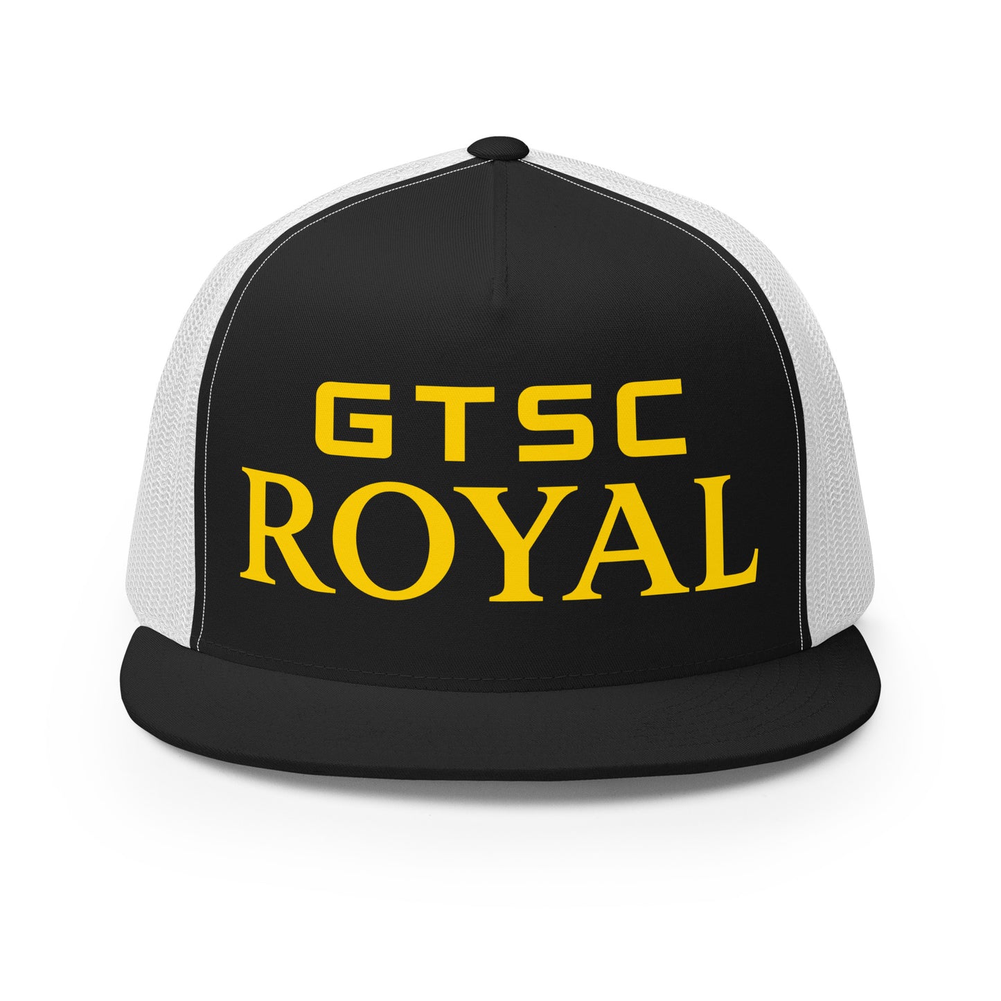 Performance | 5 Panel Trucker Cap | GTSC Royal | Modern Script Logo