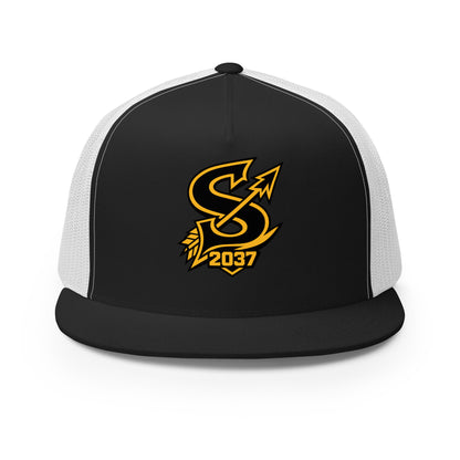 Performance | 5 Panel Trucker Cap | 2037 Sachem Arrows | Emblem Logo