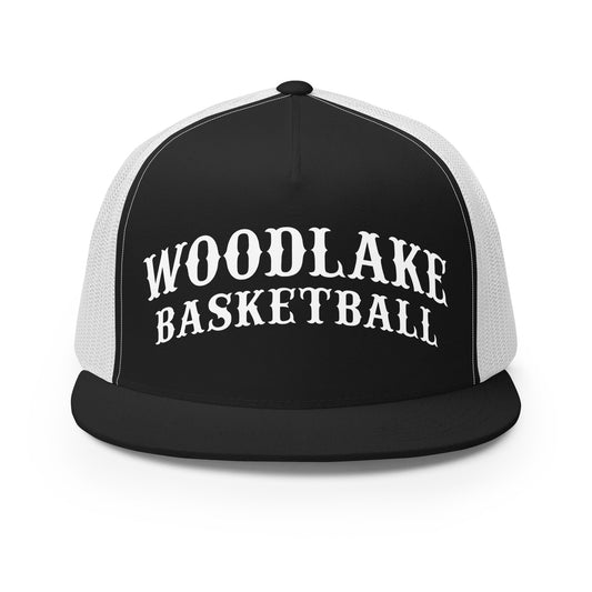 Performance | 5 Panel Trucker Cap | Woodlake Boys Basketball | Athletics Logo