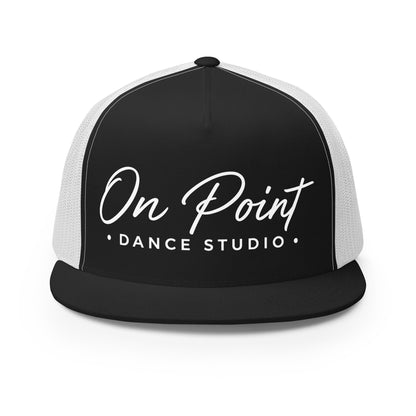 Performance | 5 Panel Trucker Cap | On Point Dance Studio | Modern Script Logo
