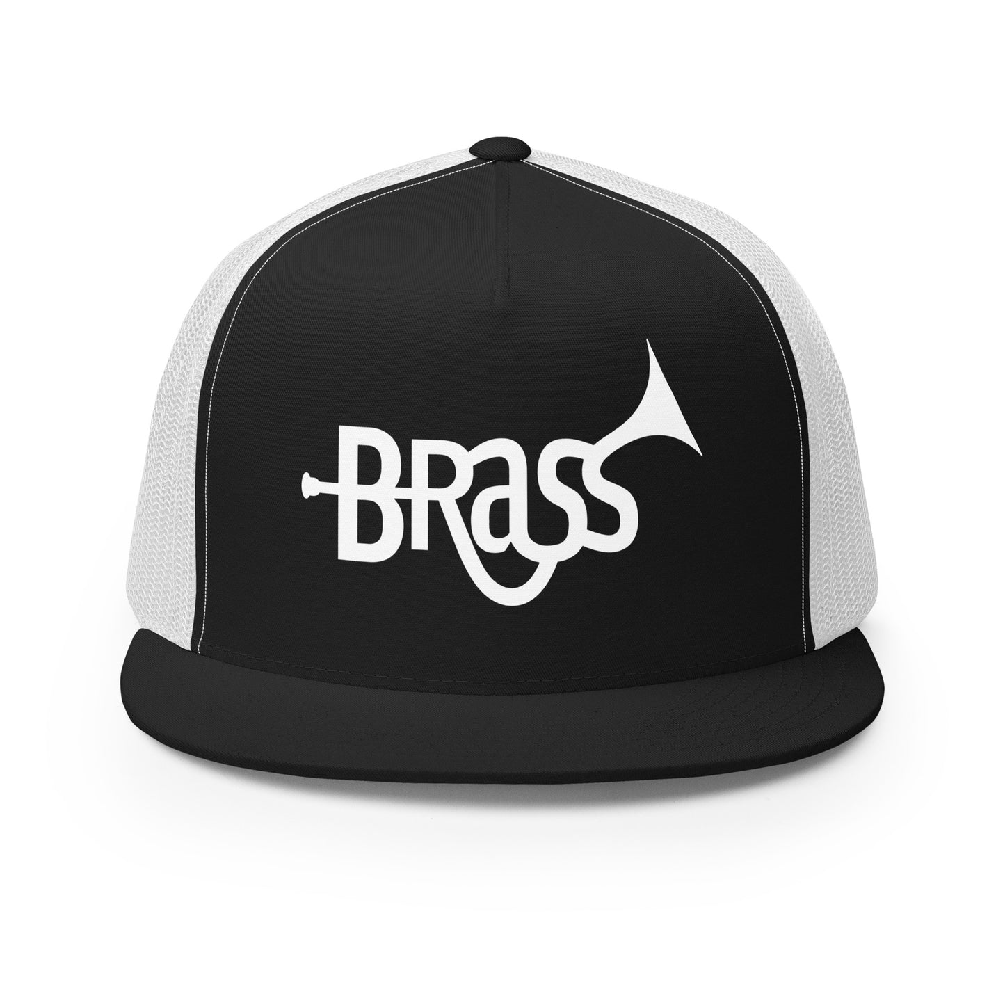 Performance | 5 Panel Trucker Cap | Brass Inc. | Script Logo
