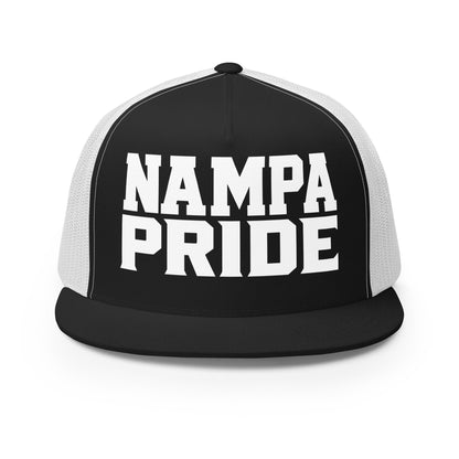 Performance | 5 Panel Trucker Cap | Nampa Pride | Letter Mark Logo
