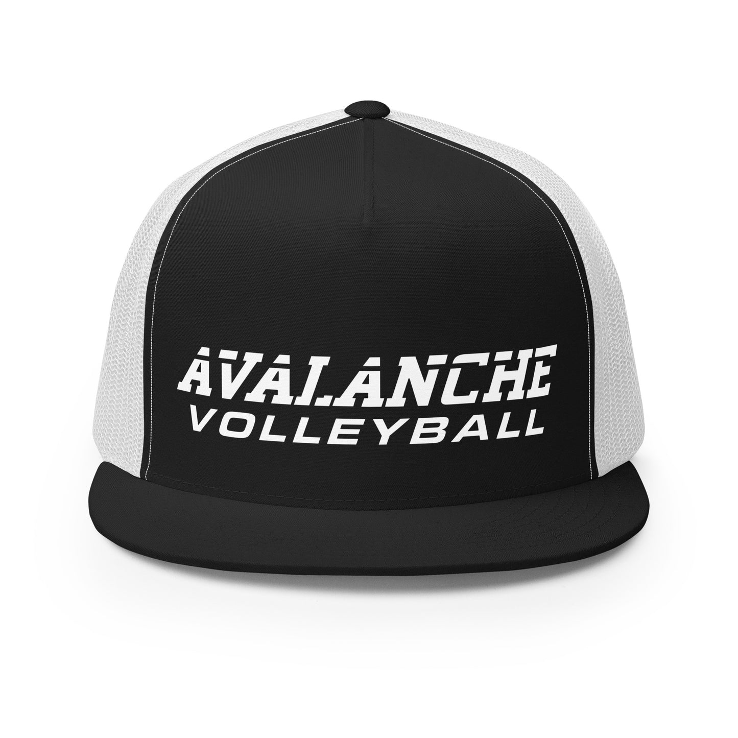 Performance | 5 Panel Trucker Cap | Avalanche Volleyball Club | Modern Script Logo