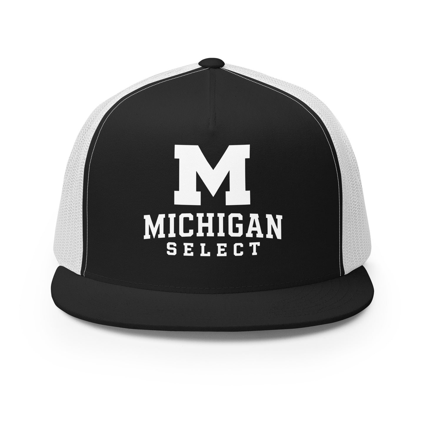 Performance | 5 Panel Trucker Cap | Michigan Select Baseball | Crest Logo