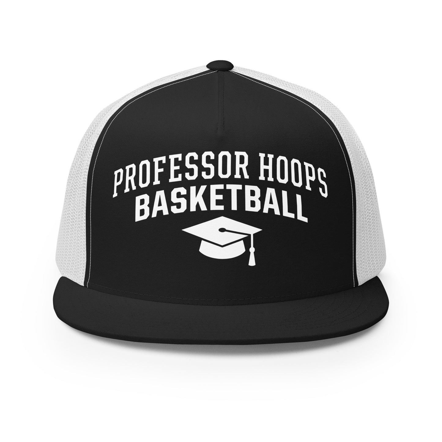 Performance | 5 Panel Trucker Cap | Professor Hoops Basketball | Modern Script Logo