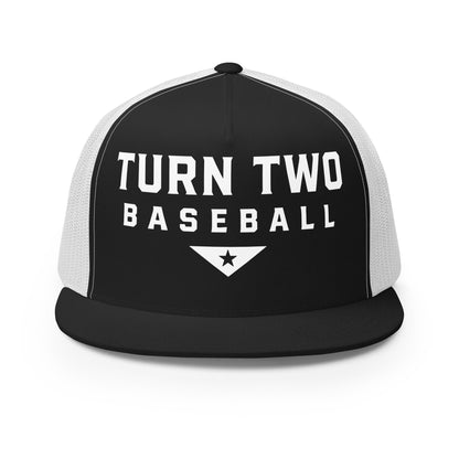 Performance | 5 Panel Trucker Cap | Texas Turn Two Baseball | Modern Script Logo