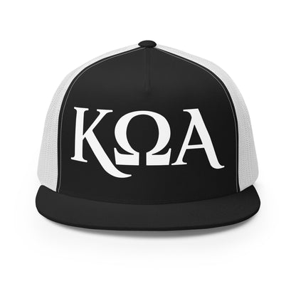 Performance | 5 Panel Trucker Cap | Kappa Omega Alpha | Crest Logo