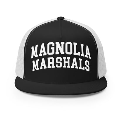 Performance | 5 Panel Trucker Cap | Pink Magnolias Dance | Crest Logo