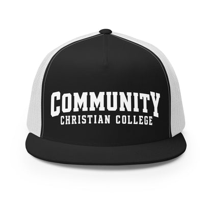 Performance | 5 Panel Trucker Cap | Community Christian College | Vanguard Athletic Logo