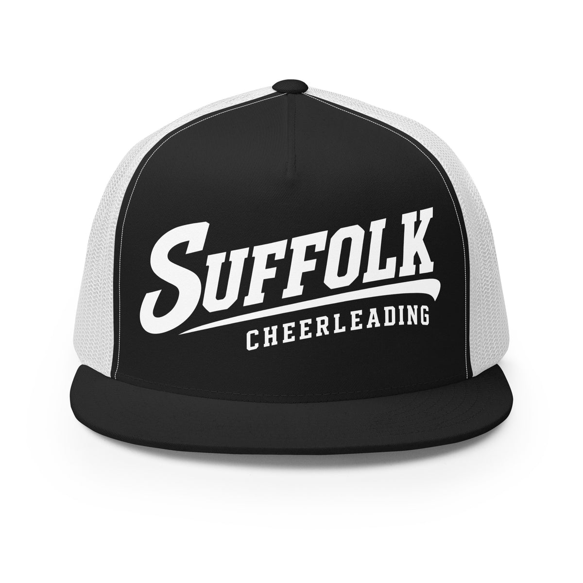 Performance | 5 Panel Trucker Cap | Suffolk University Cheerleading | Athletics Logo