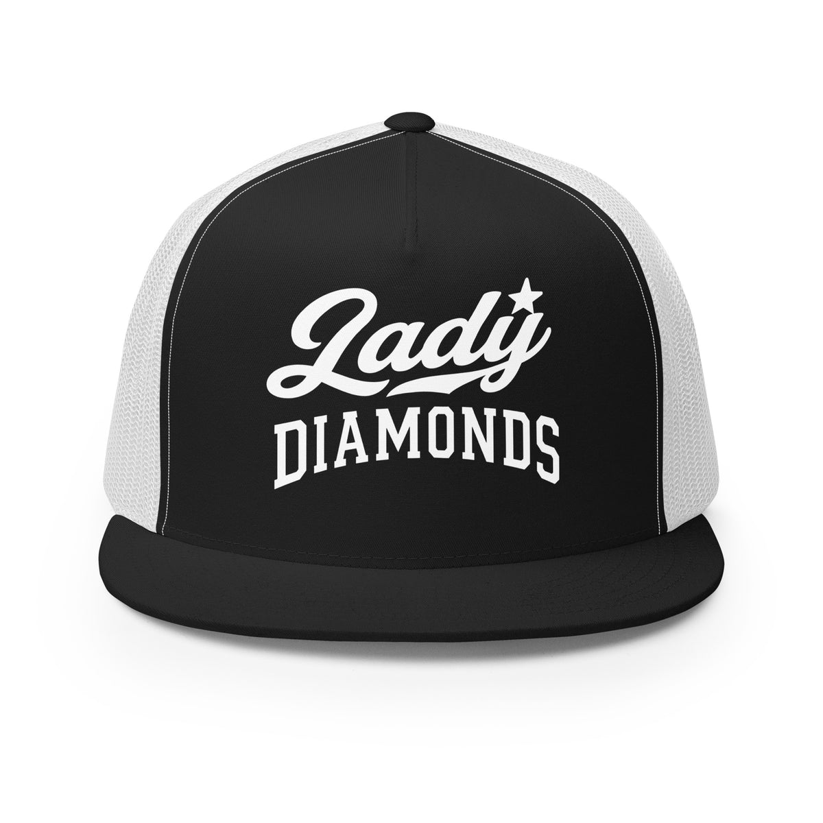 Performance | 5 Panel Trucker Cap | Lady Diamonds | Crest Logo