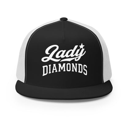 Performance | 5 Panel Trucker Cap | Lady Diamonds | Crest Logo