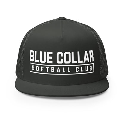 Performance | 5 Panel Trucker Cap | Blue Collar Softball 2034 | Vanguard Logo