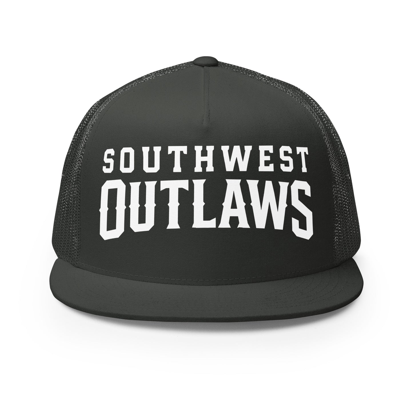 Performance | 5 Panel Trucker Cap | Southwest Outlaws | Crest Logo