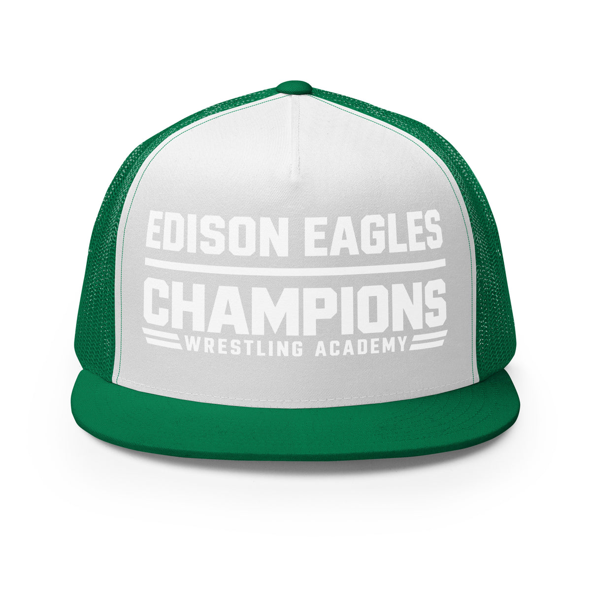 Performance | 5 Panel Trucker Cap | Edison Eagles/CWA Wrestling | Crest Logo