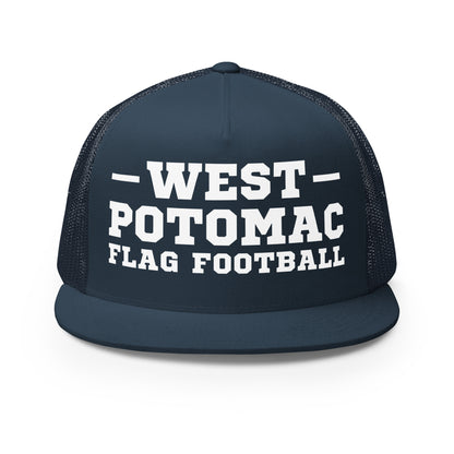 Performance | 5 Panel Trucker Cap | West Potomac Flag Football | Script Logo