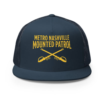 Performance | 5 Panel Trucker Cap | Metro Nashville Police Department Horse Mounted Patrol | Crest Logo