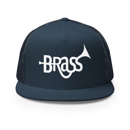 Performance | 5 Panel Trucker Cap | Brass Inc. | Script Logo