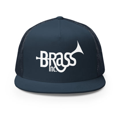 Performance | 5 Panel Trucker Cap | Brass Inc. | Modern Script Logo