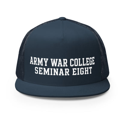 Performance | 5 Panel Trucker Cap | Army War College (Seminar 8) | Script Logo