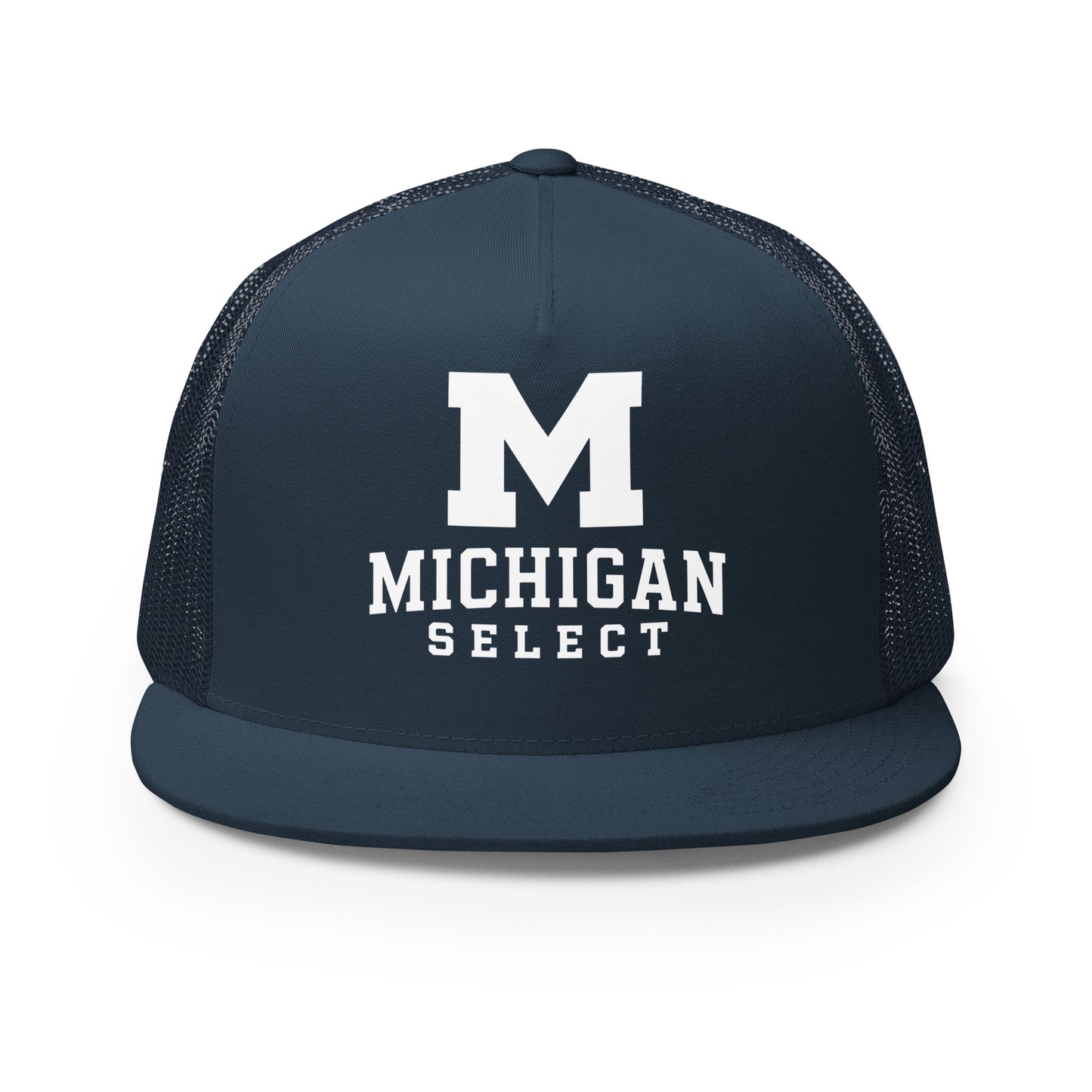 Performance | 5 Panel Trucker Cap | Michigan Select Baseball | Crest Logo