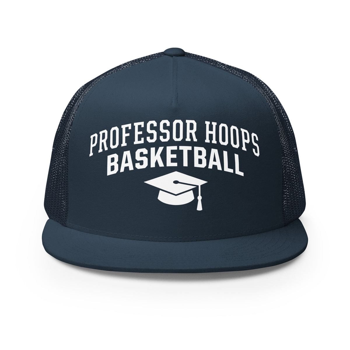 Performance | 5 Panel Trucker Cap | Professor Hoops Basketball | Modern Script Logo
