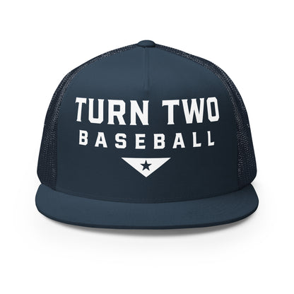 Performance | 5 Panel Trucker Cap | Texas Turn Two Baseball | Modern Script Logo