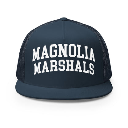 Performance | 5 Panel Trucker Cap | Pink Magnolias Dance | Crest Logo
