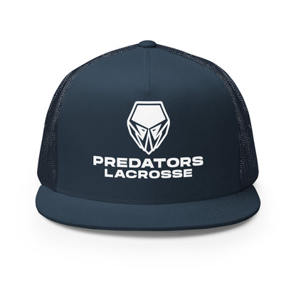 Performance | 5 Panel Trucker Cap | Predators Lacrosse | Crest Logo