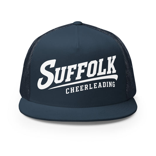 Performance | 5 Panel Trucker Cap | Suffolk University Cheerleading | Athletics Logo