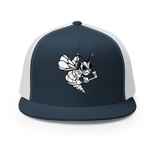 Performance | 5 Panel Trucker Cap | HORNETS | Mascot Logo