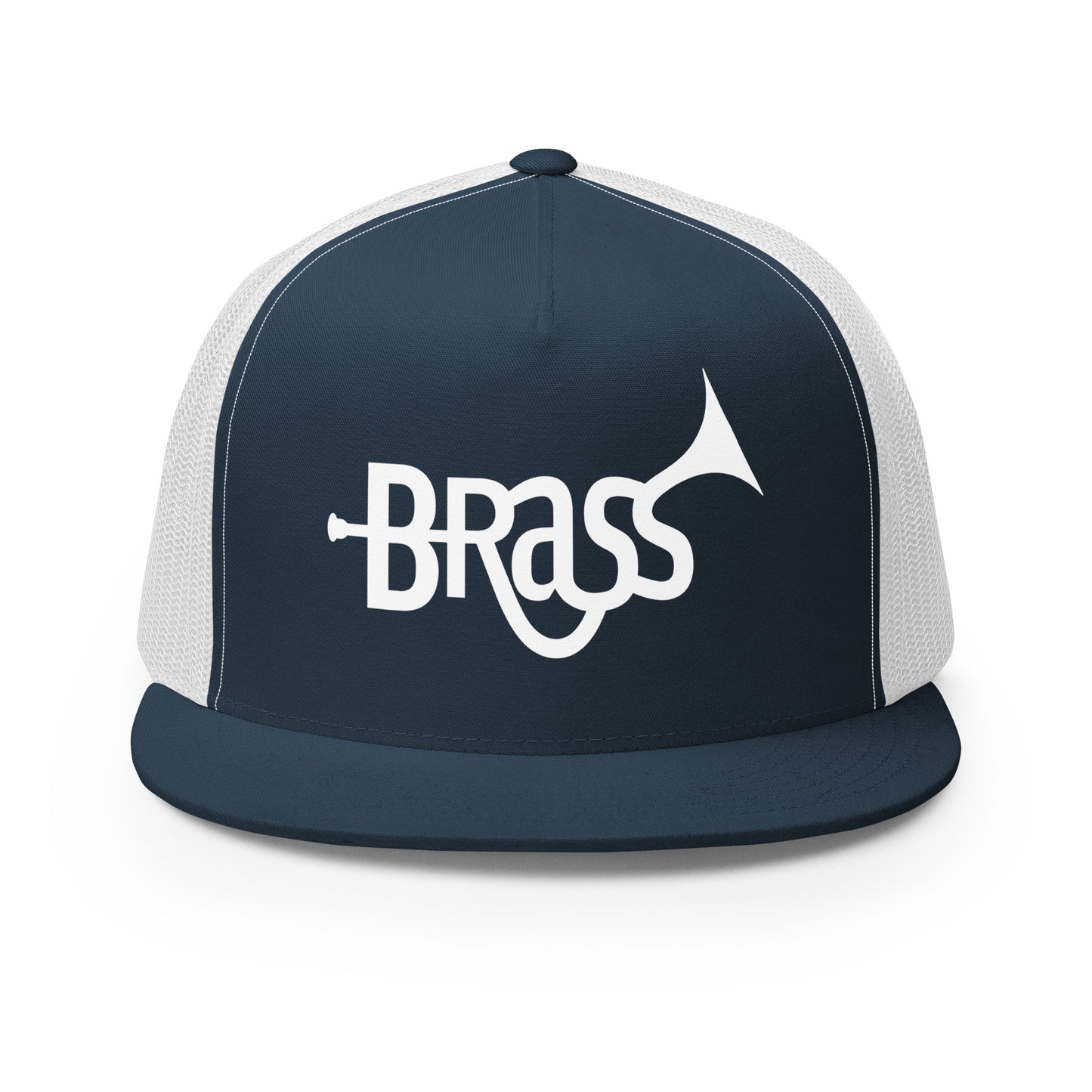 Performance | 5 Panel Trucker Cap | Brass Inc. | Script Logo