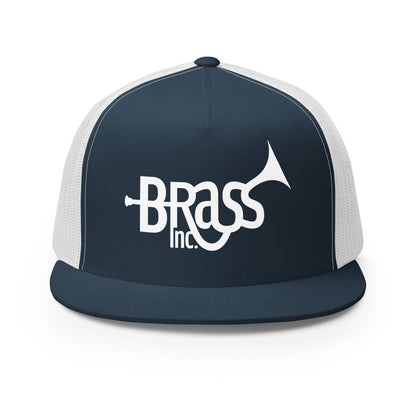 Performance | 5 Panel Trucker Cap | Brass Inc. | Modern Script Logo